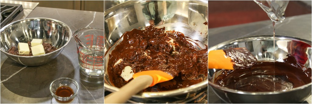 Making the Dark Chocolate Frosting