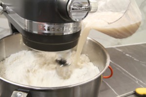 Mixing roll dough