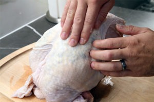 Preparing the Turkey Breast with Herb Butter