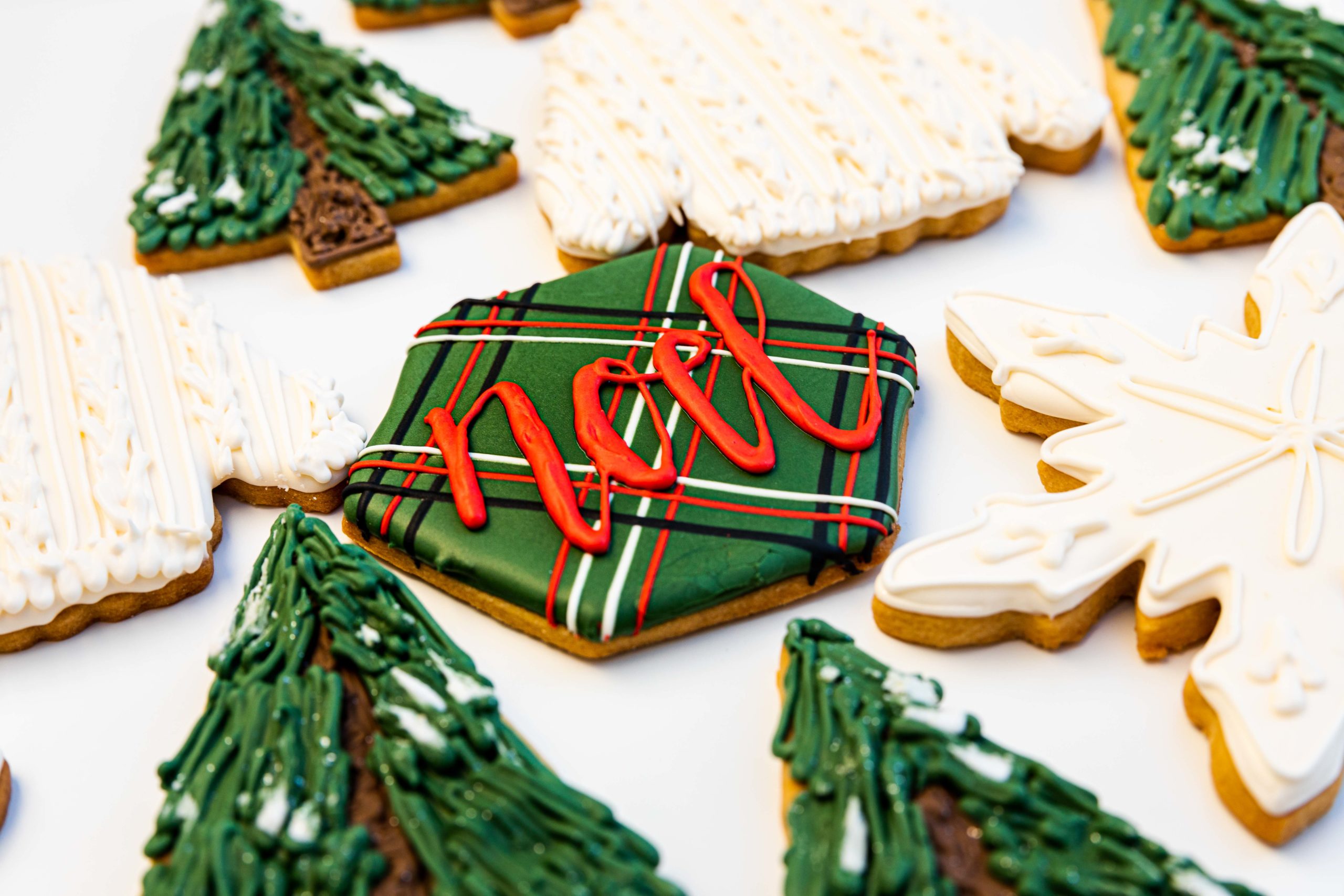 Frosted holiday cookies