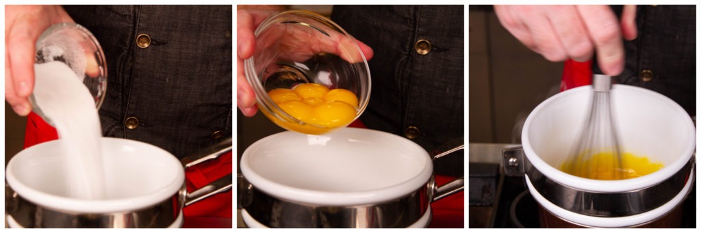 Make a custard-base for eggnog