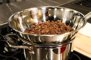 Chocolate in a double boiler