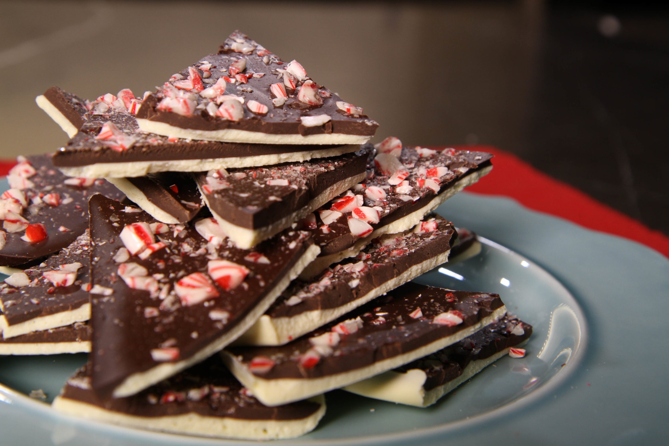 Perfectly tempered peppermint bark