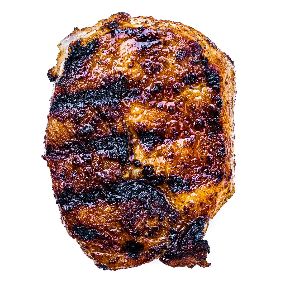 grilling pork chops temp