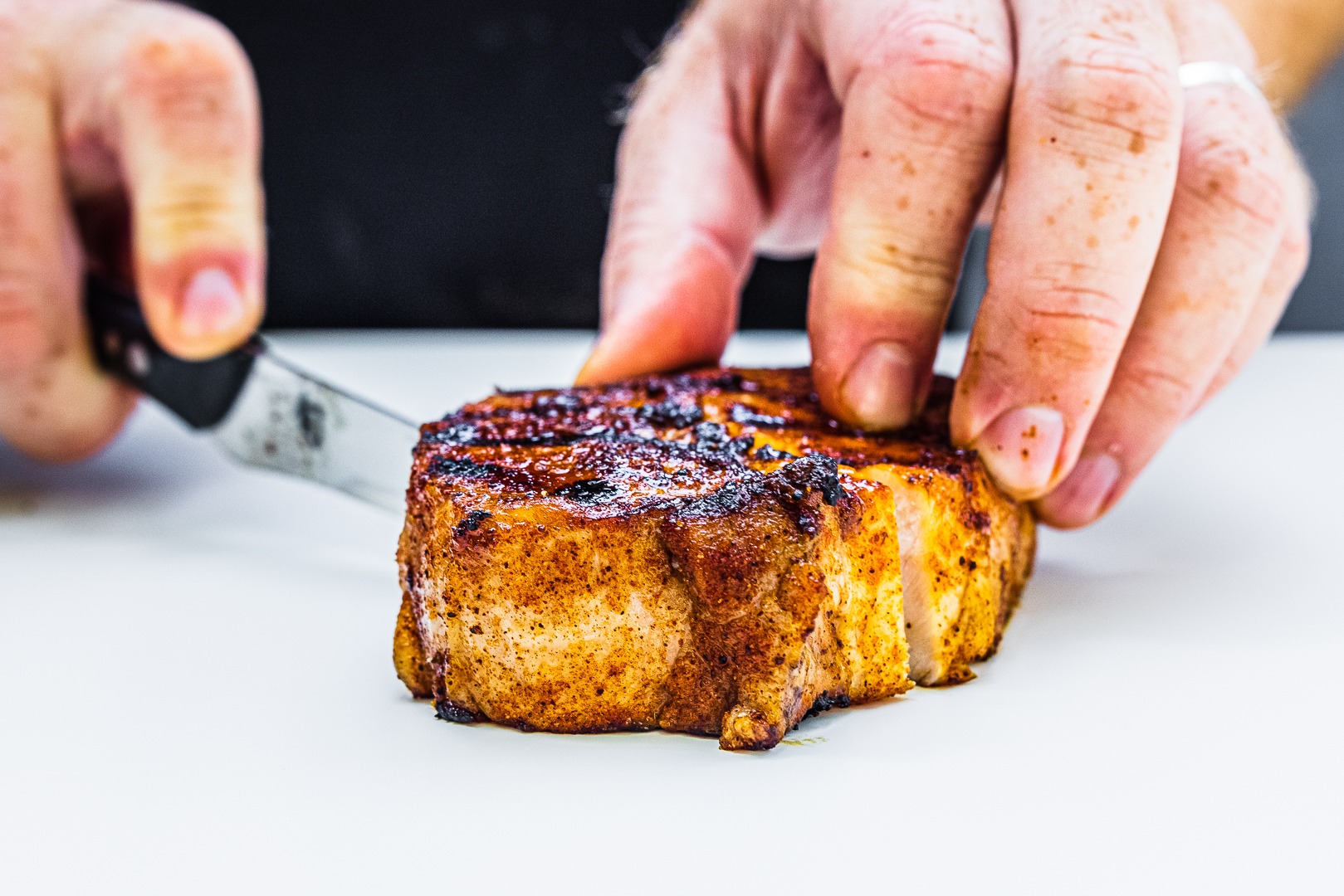 1 2 inch pork chops on grill