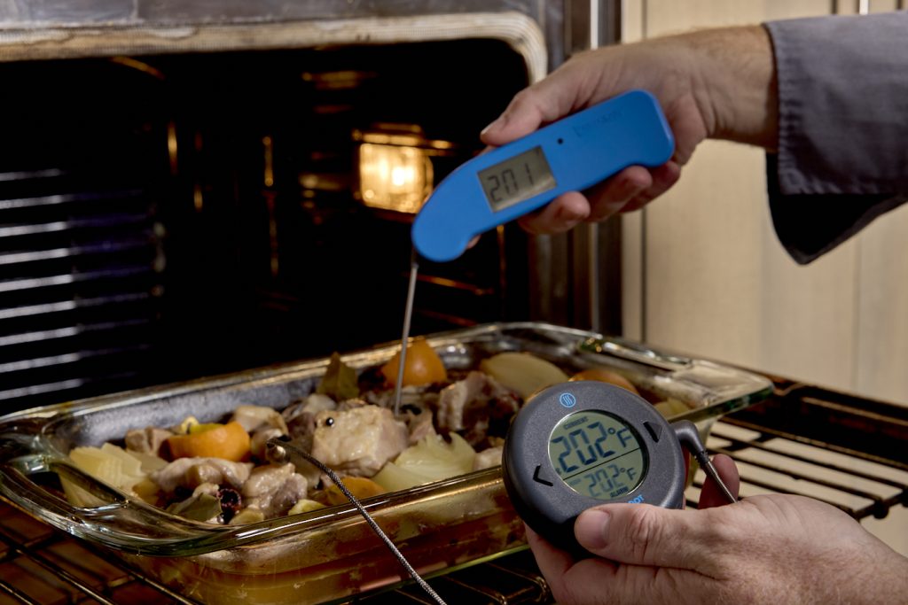 Temping the carnitas with Thermapen ONE