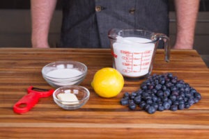 Blueberry jam ingredients