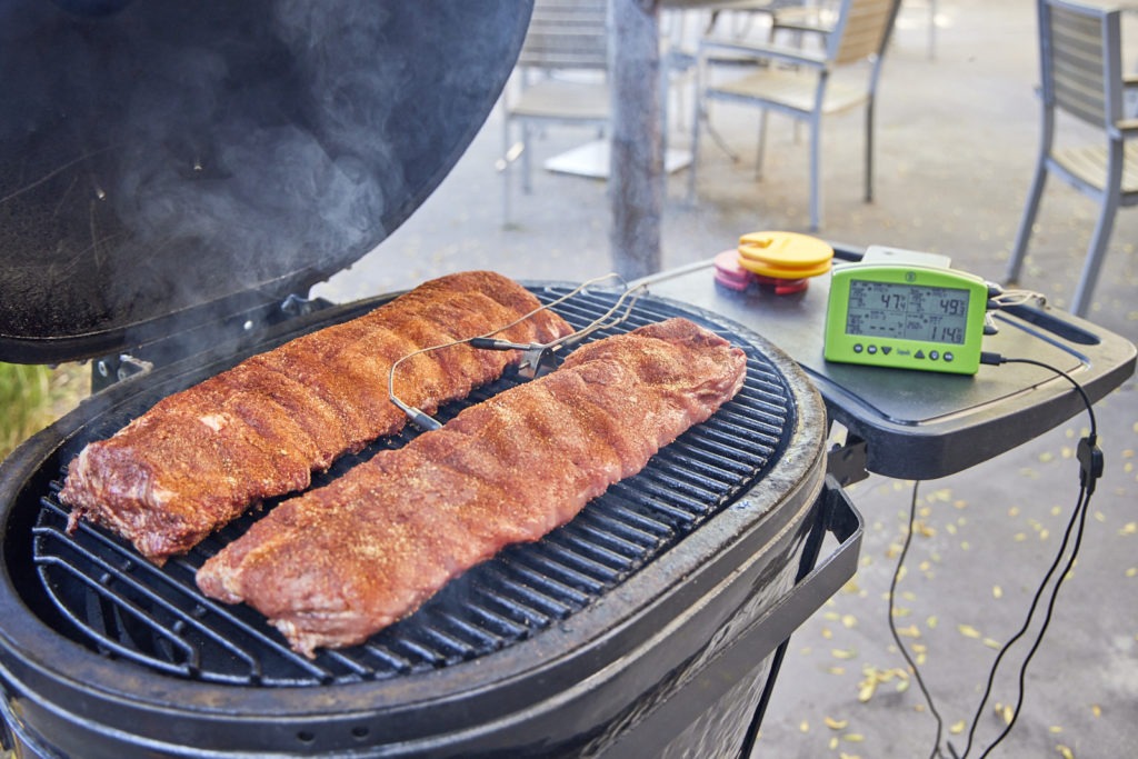 Signals and ribs set up to cook