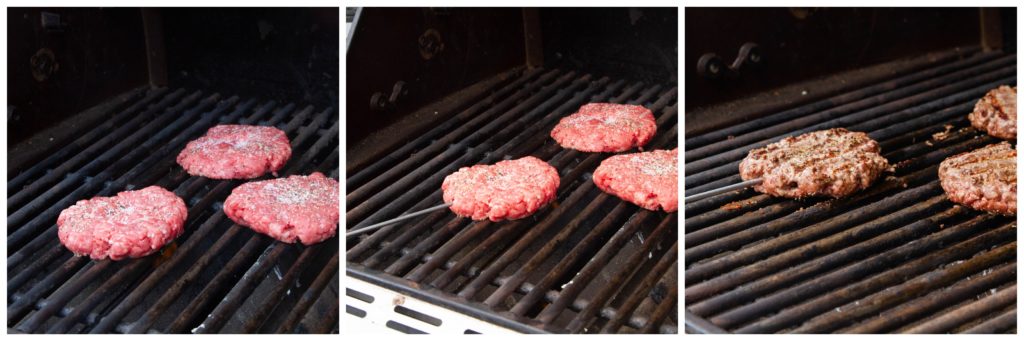 Grilling burgers over direct heat, not as good as two-stages!