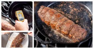 Browning the tenderloin