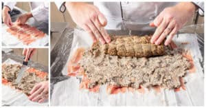 Making the first beef roll