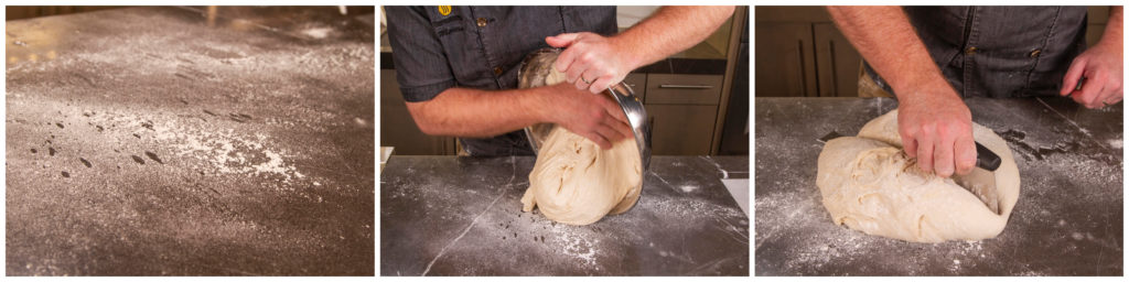 Divide the dough and prepare it for shaping