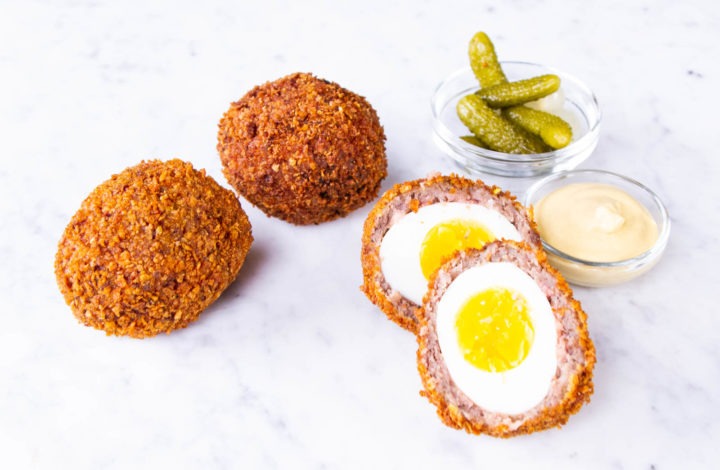 Hot Scotch Eggs cooked perfectly