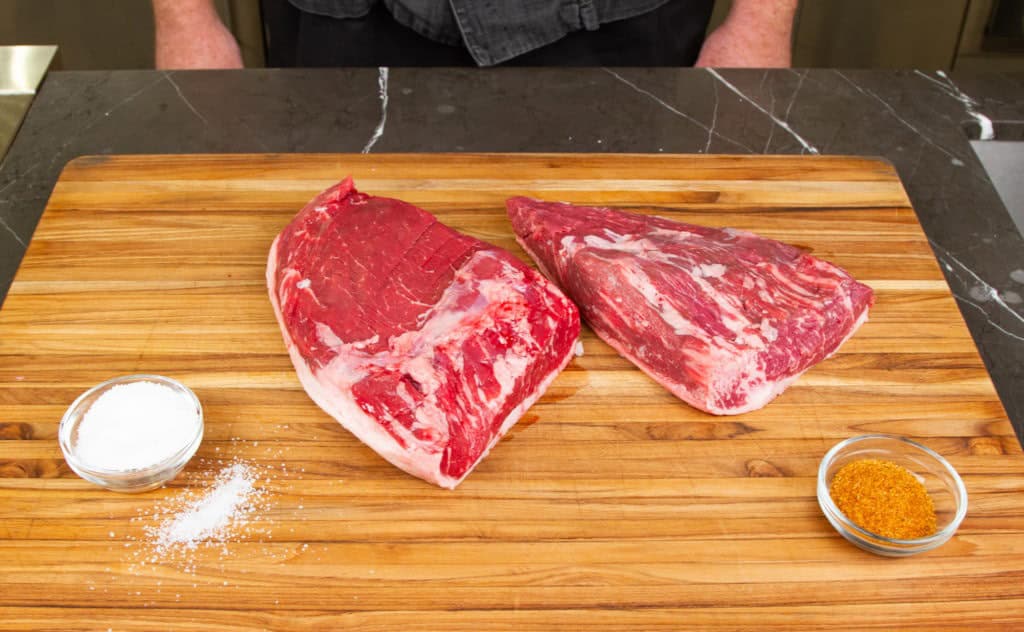 Simple ingredients for beef picanha steak