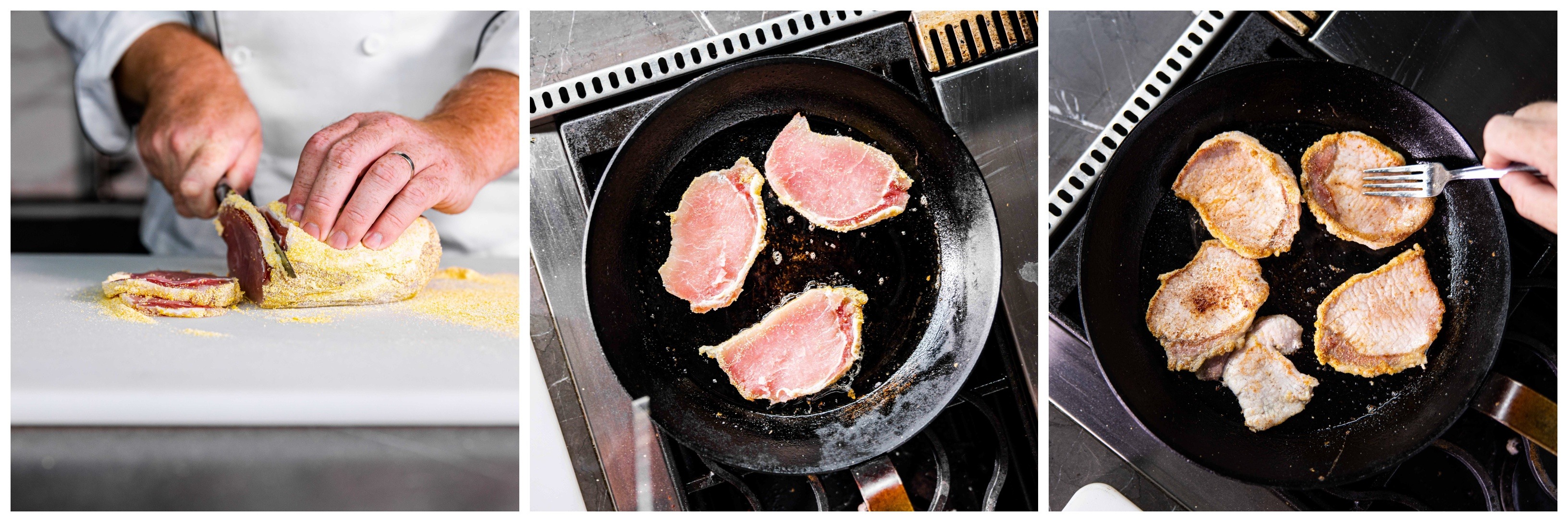 Slice and cook the peameal bacon