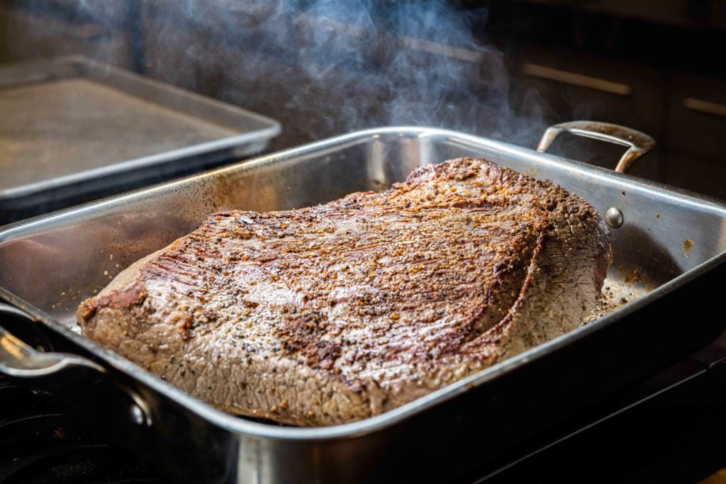 Water Pan for Brisket - Should You Use One? If So How? - Simply