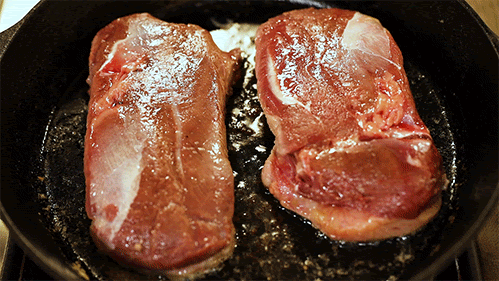 Sizzling duck breast