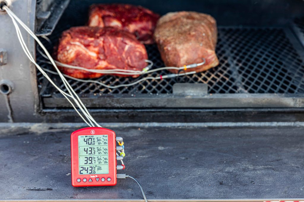 Smoking a Pork Butt over applewood with help from the Thermopro Spike!, Pork