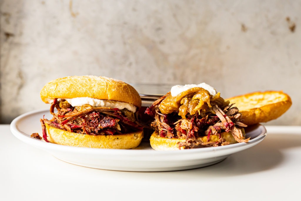 Pulled beef sandwiches