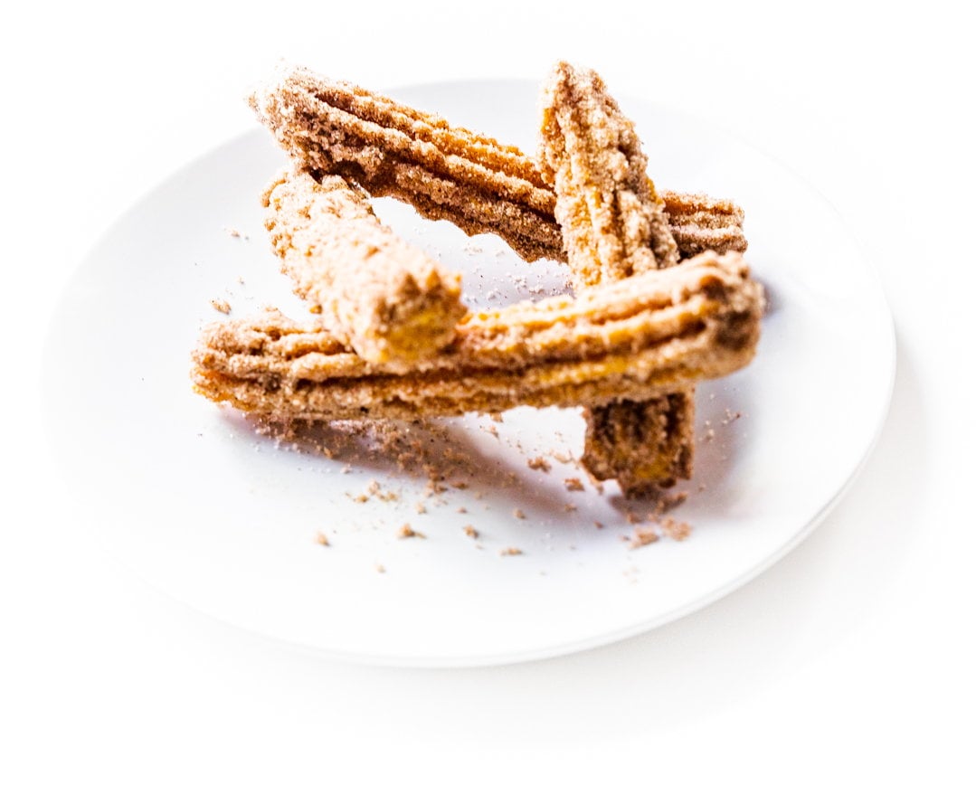 Homemade Churros on a plate