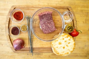 Lamb kebab ingredients