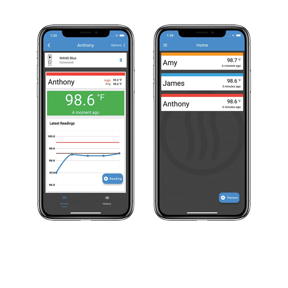 Two screenshots of the ThermoWorks Health app