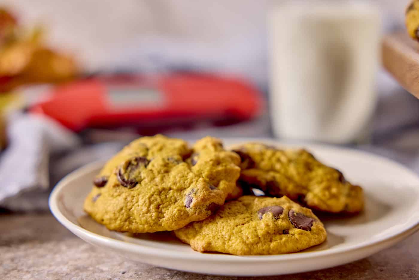 Pumpkin cookies on a plate