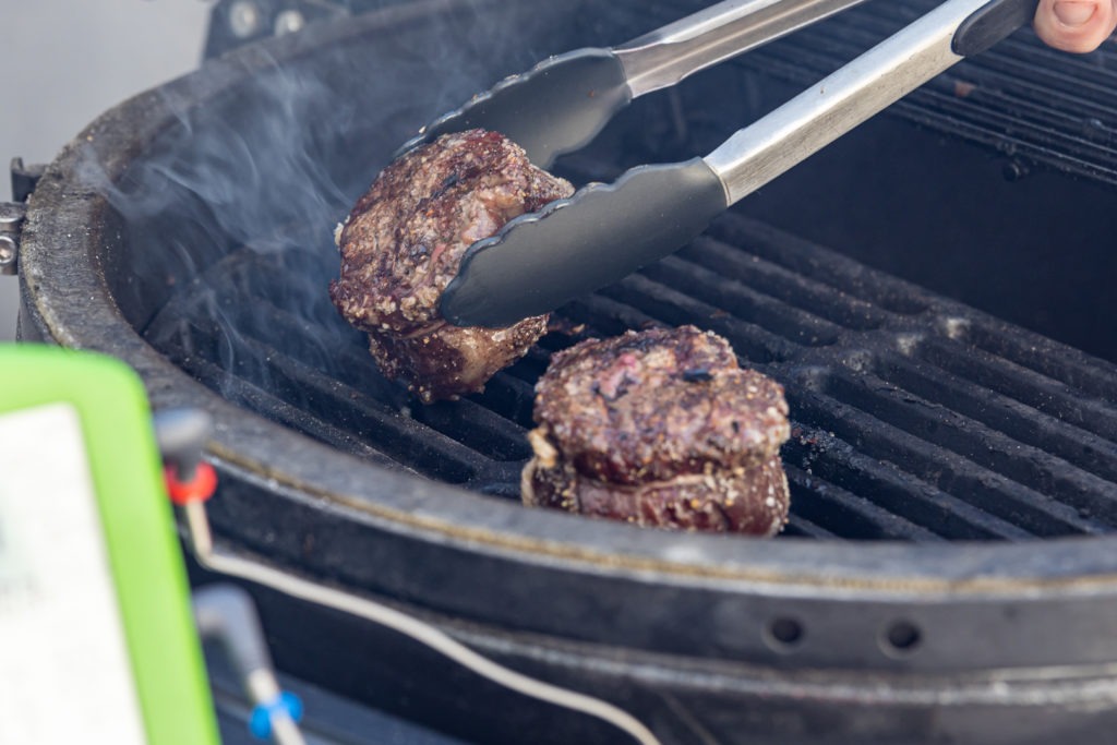 Grilling spinalis steaks