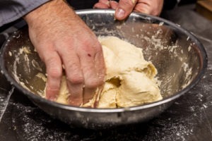 the smooth, sticky dough