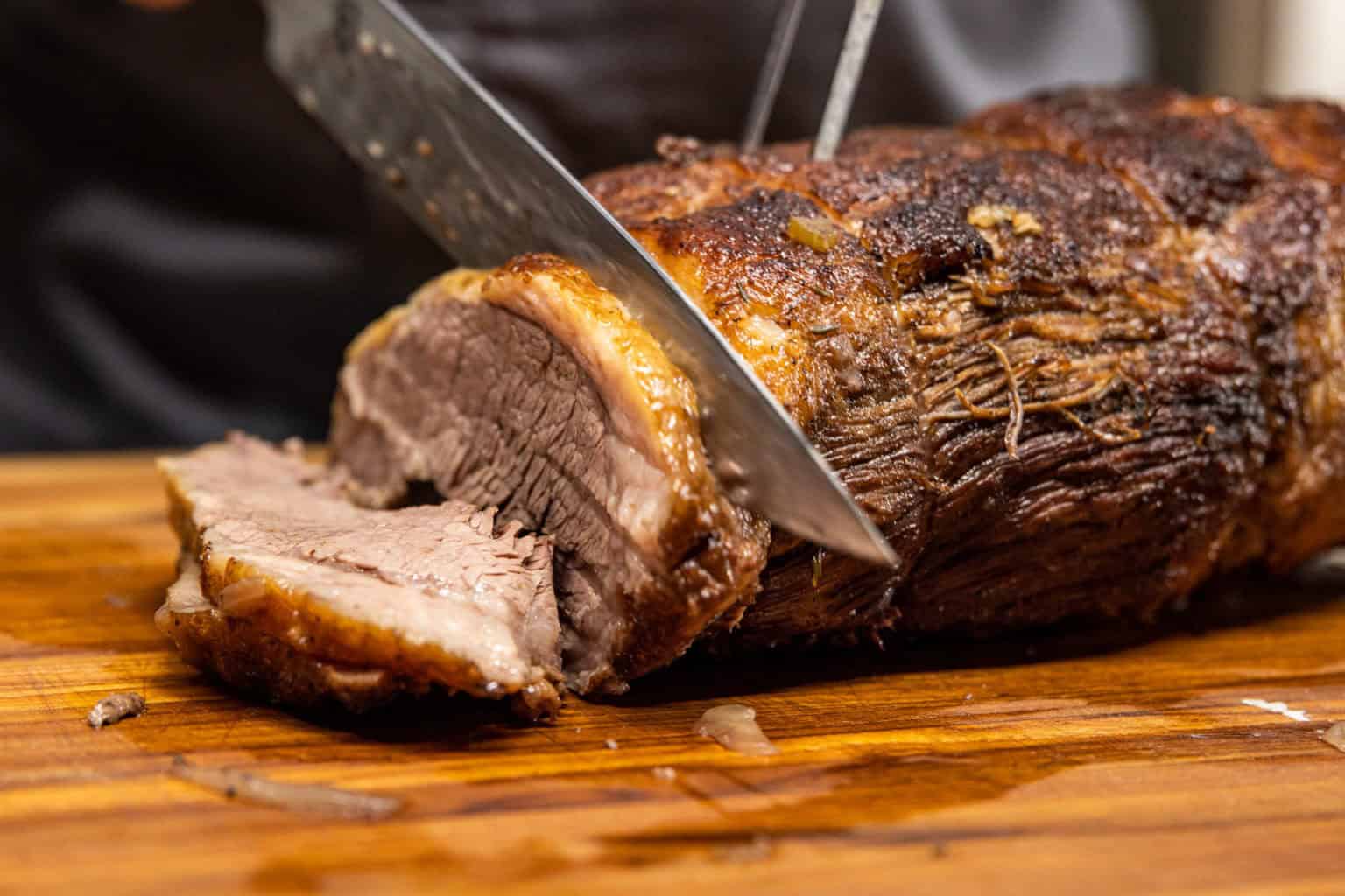 Rolled brisket recipe temping a joint of beef