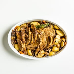 Sliced rolled brisket