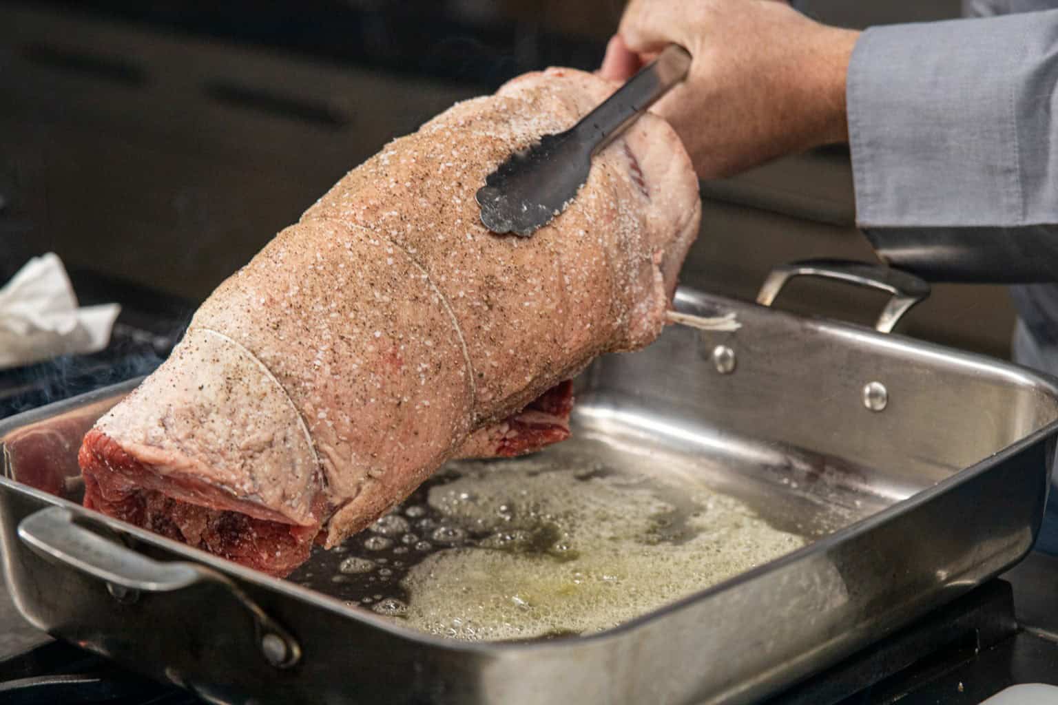 Rolled brisket recipe temping a joint of beef