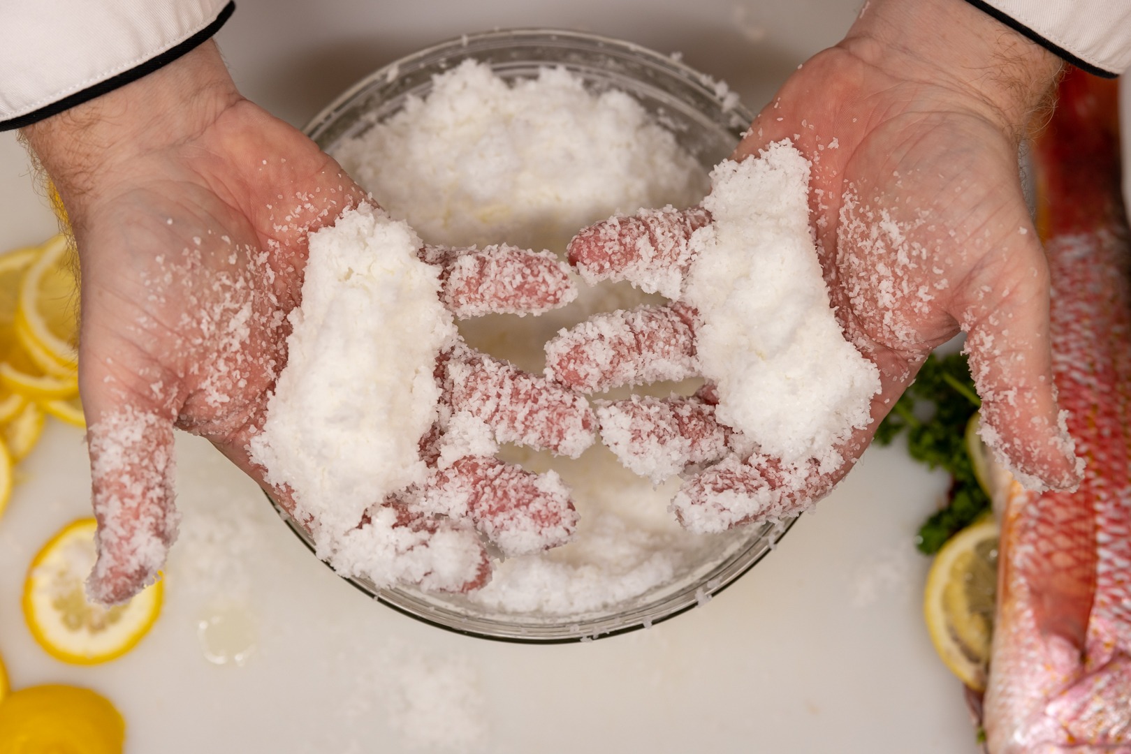 salt-crusted red snapper recipe and temps