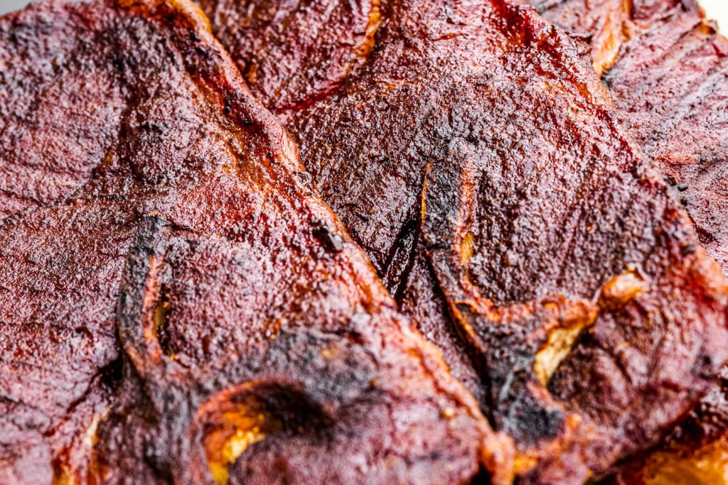 Pork steak close-up