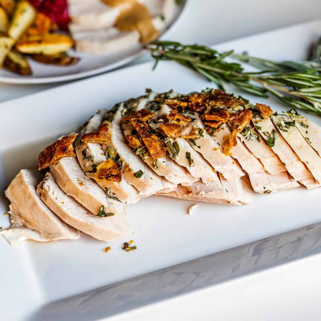 Sous vide turkey breast