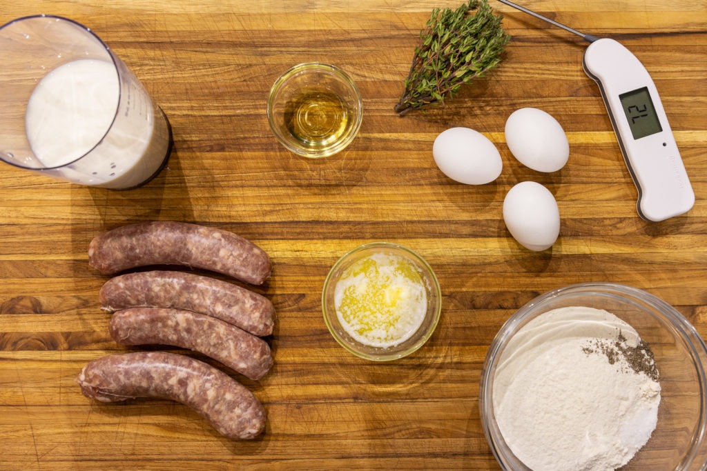 Ingredients for Toad in the Hole