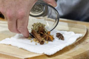 Making the spice packet