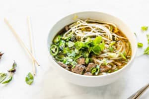 Homemade pho soup