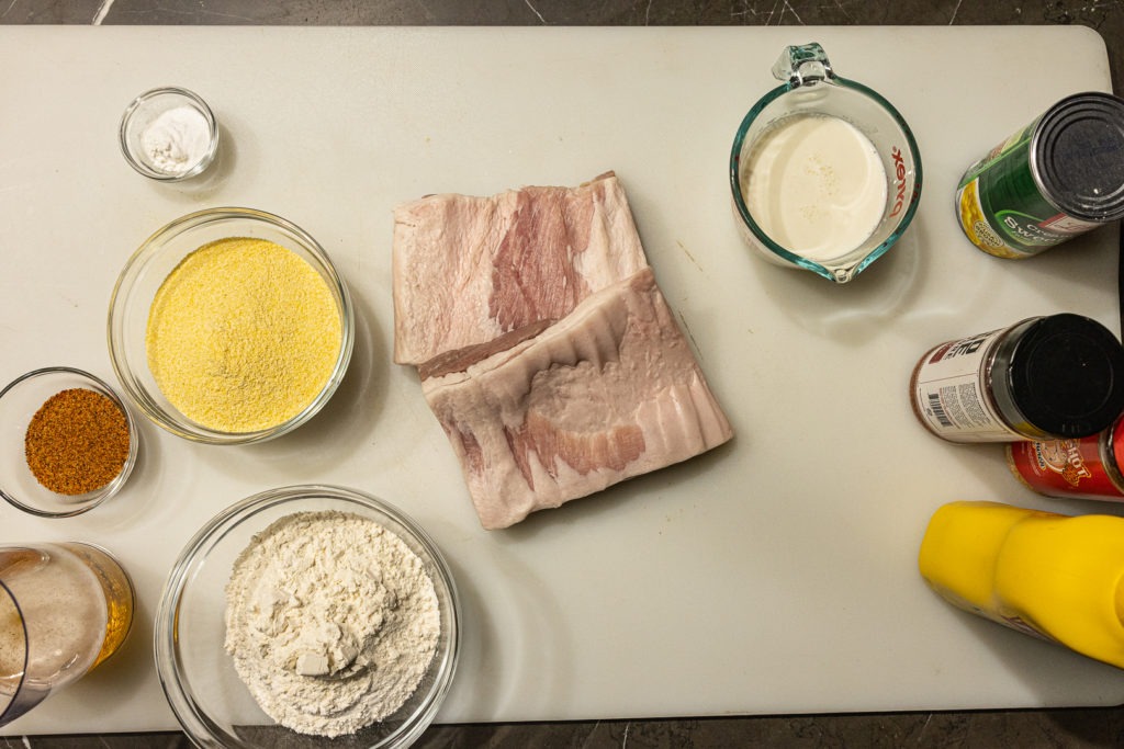 Pork belly fritters ingredients