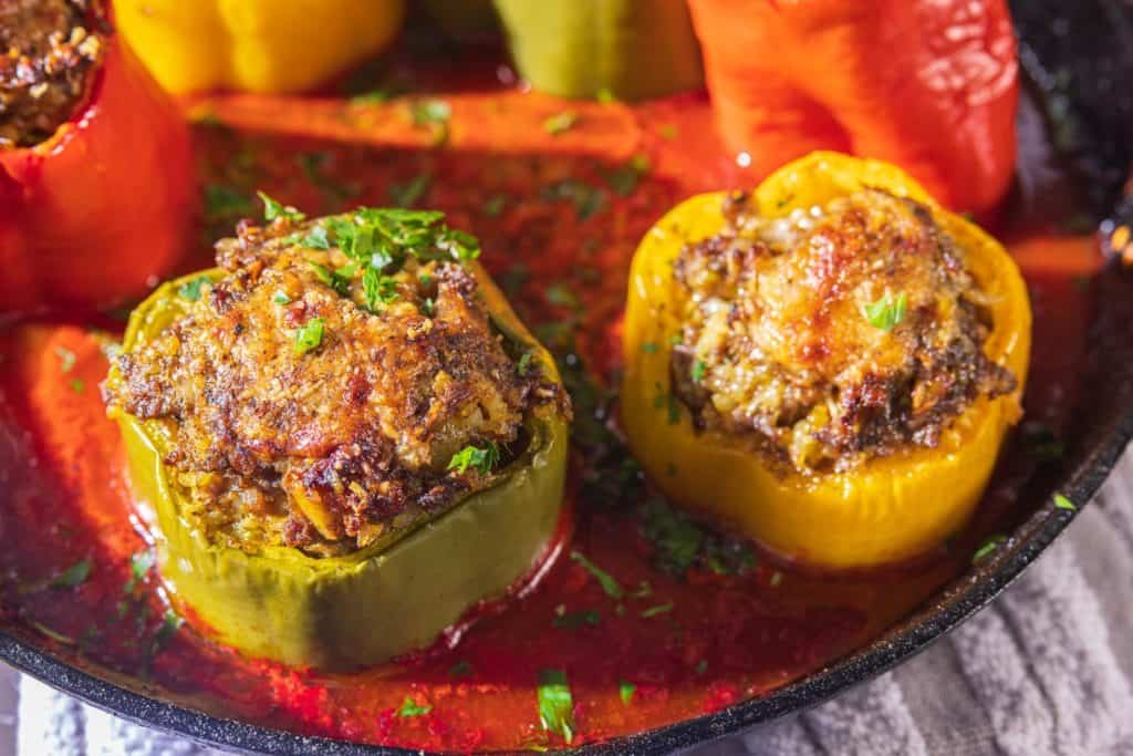 Homemade stuffed peppers