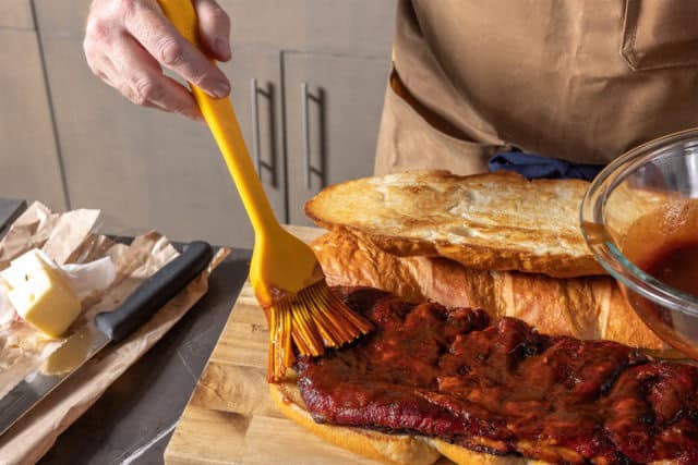 Meg Rib Mega-Rib BBQ Sandwich: Temp-perfect and Huge | ThermoWorks