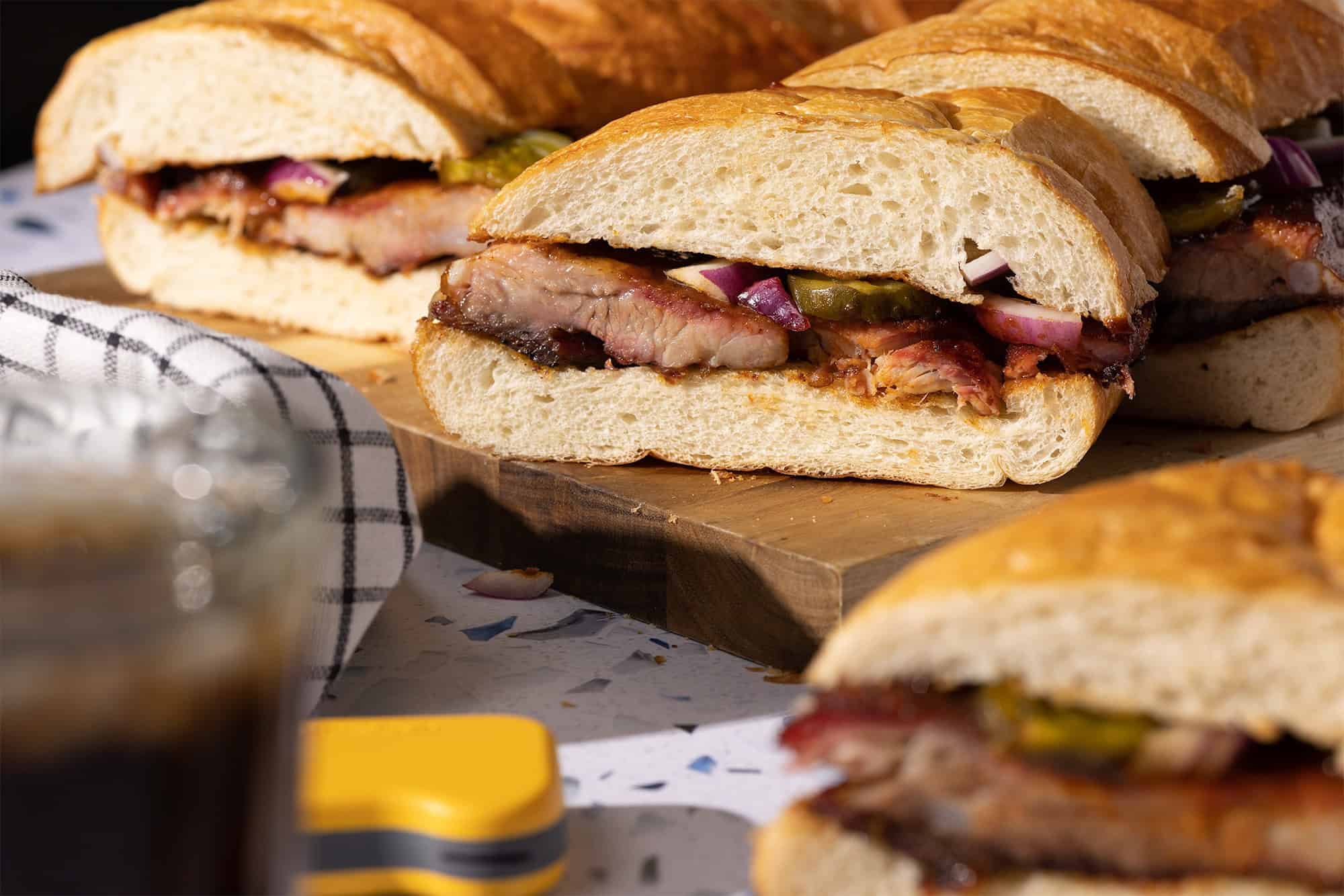 Meg Rib Mega-Rib BBQ Sandwich: Temp-perfect and Huge | ThermoWorks