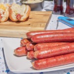 A pile of homemade hotdogs