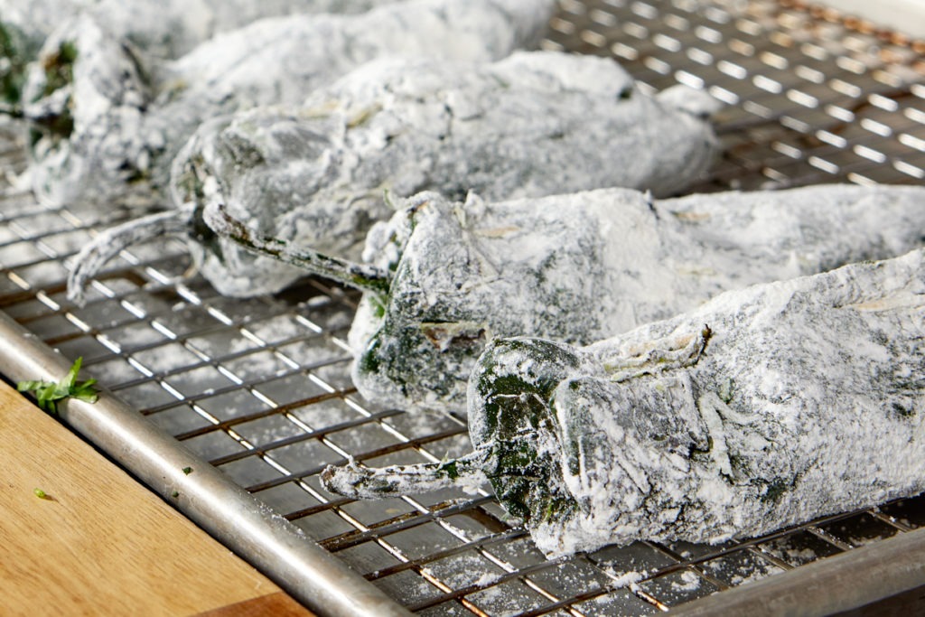 flour coated chiles