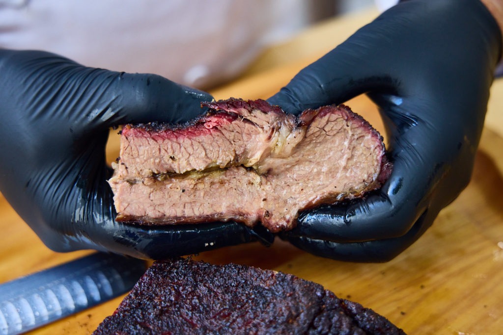 A juicy chunk or brisket, perfectly cooked