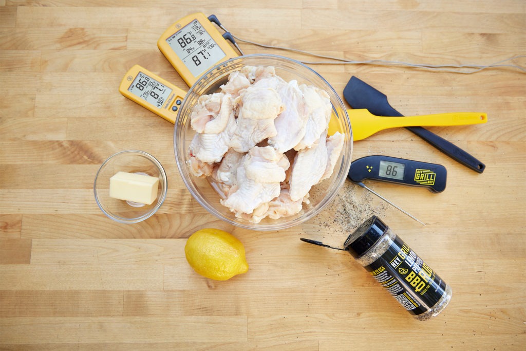 Ingredients for lemon pepper wings