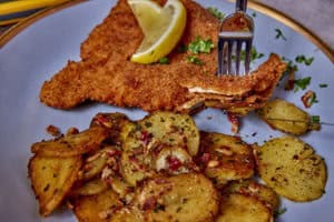 Schnitzel dinner