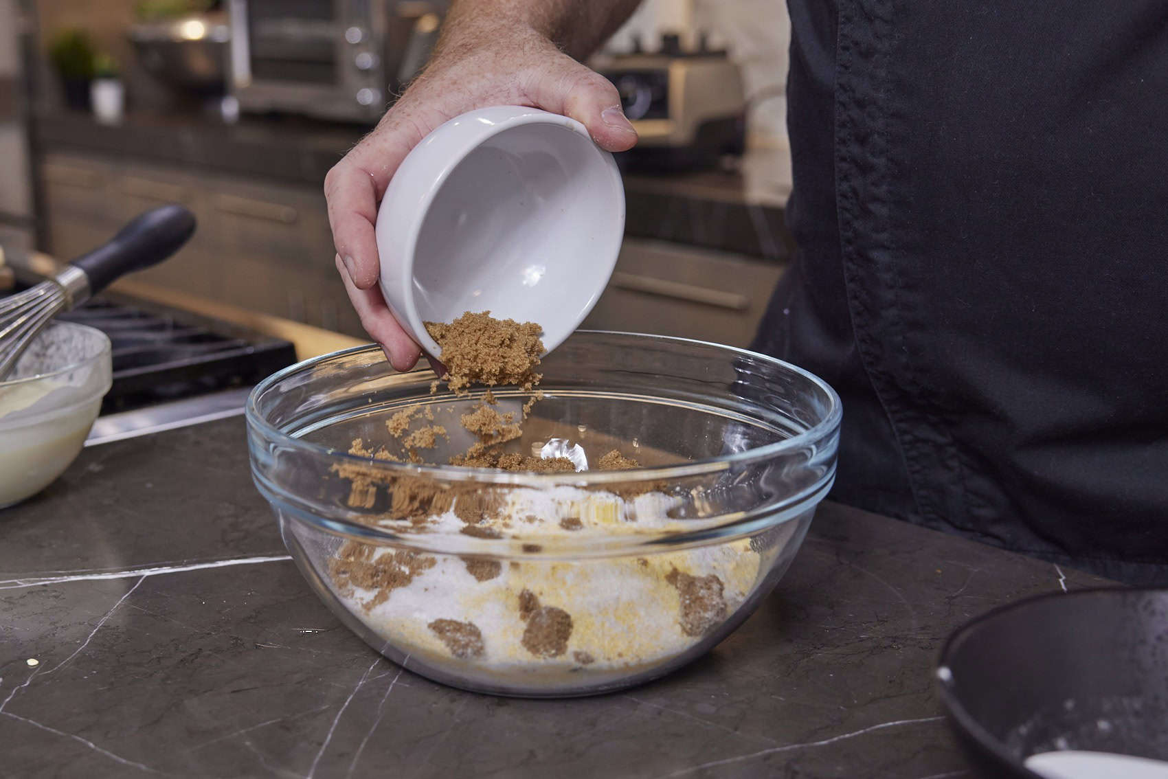 brown sugar being added