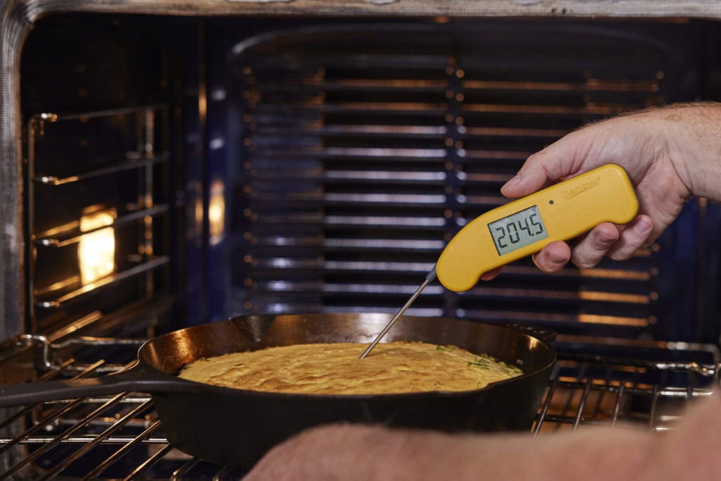 temping the cornbread