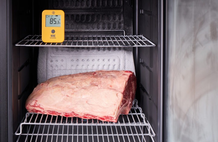 Meat in an aging fridge